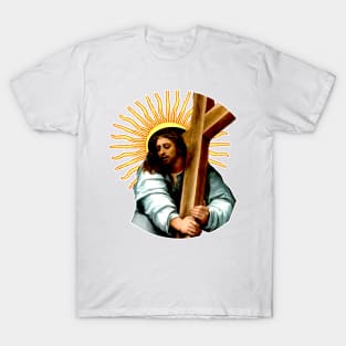 Jesus Christ on the cross suffering for us sinners T-Shirt